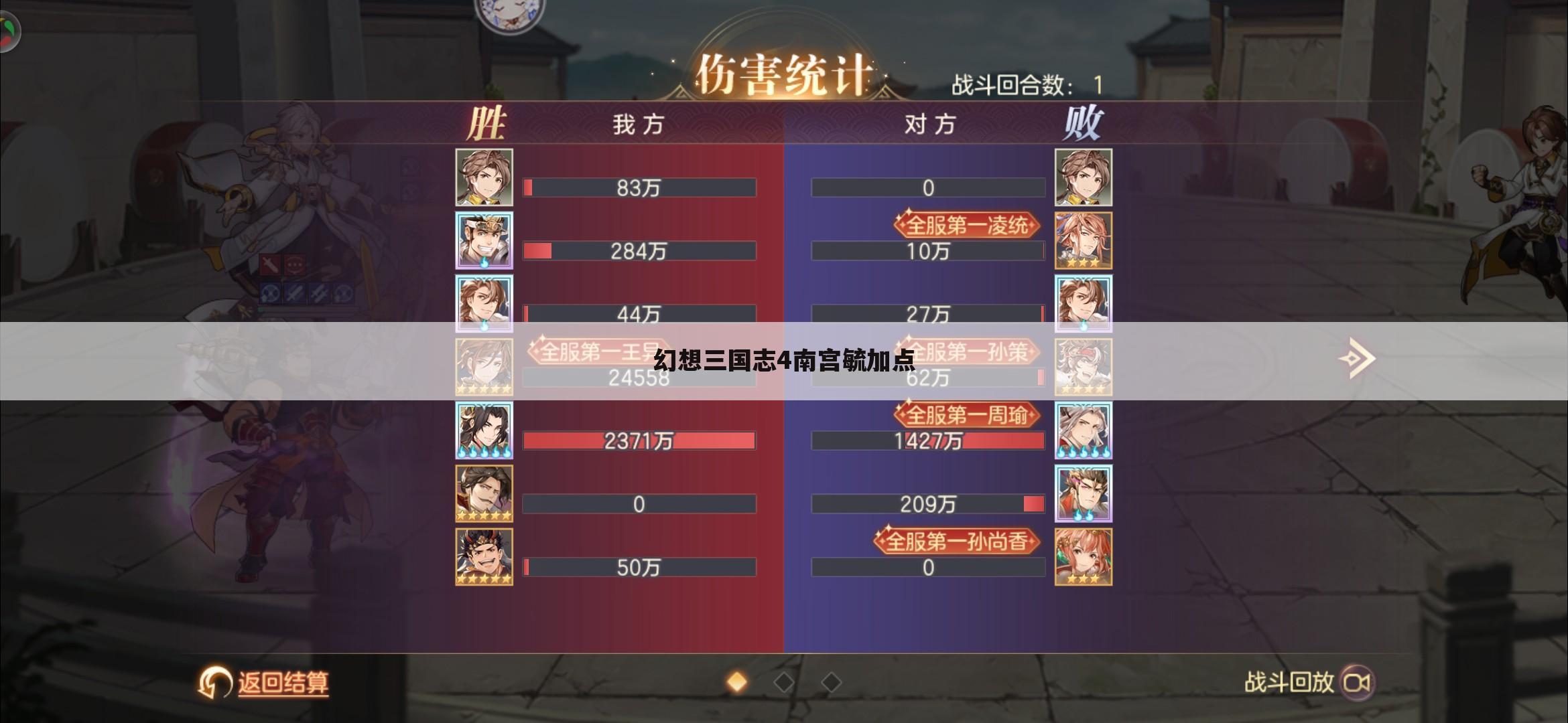 幻想三国志4南宫毓加点