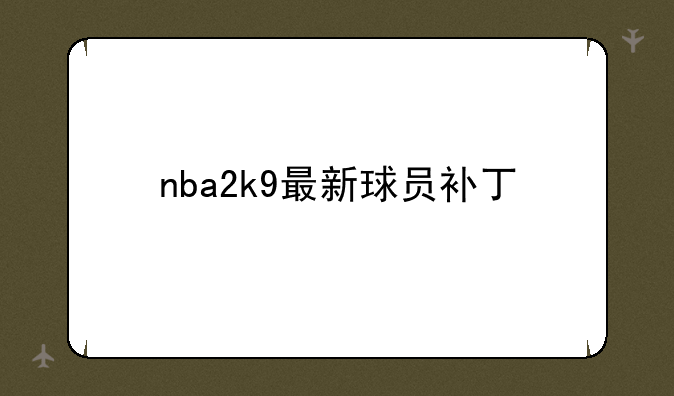 nba2k9最新球员补丁