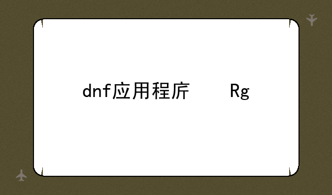 dnf应用程序错误