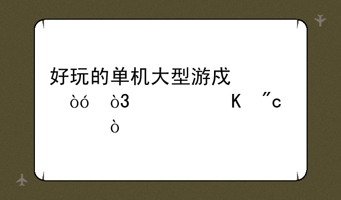 好玩的单机大型游戏类似，永恒战士？